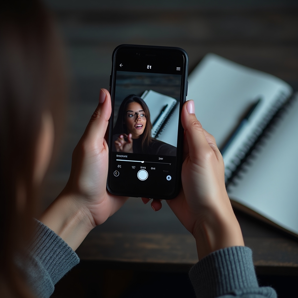 Mani che modificano foto di prodotto su smartphone con app di editing gratuita